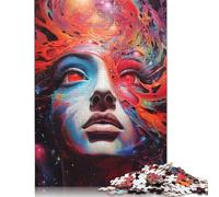 Rompecabezas de Galaxia de Ojos Rojos para niña, Divertido para Toda la Familia, 100% cartón Reciclado, para niños y Adultos a Partir de 12 años, 1000 Piezas (75 x 50 cm)