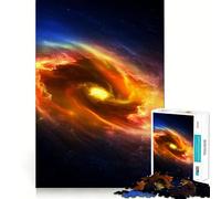 Rompecabezas de Galaxia Espiral con Estrellas de Fuego para Adolescentes, 1000 Piezas, Juguete de lógica Resistente para aliviar el estrés, Borde Transparente, Regalo clásico 38x52cm