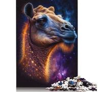 Rompecabezas de Galaxia y Camello Espacial, imágenes Personalizables, cartón 100% Reciclado, para Adultos y Adolescentes, 1000 Piezas (75 x 50 cm)