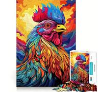 Rompecabezas de Gallo de Las Tierras Altas para Adultos,1000 Piezas,Juego para ejercitar la Mente,Corte de precisión,Bordes Suaves,desafío Divertido para Pasar el Tiempo (50x75cm)