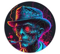 Rompecabezas de gánster Zombi fumando para Adultos, 1000 Piezas, Redondo, Juego de ingenio para Adolescentes, Fiestas, 67,5 x 67,5 cm.
