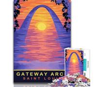Rompecabezas de Gateway Arch para Adolescentes, 1000 Piezas, Toda la Familia, 38x26cm