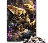 Rompecabezas de Gatito Diablo para Adultos, 1000 Piezas, Ayuda a ejercitar el Cerebro, Juguetes adictivos para Cultivar la Paciencia y la interacción Entre Padres e Hijos (50x75cm)