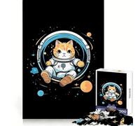 Rompecabezas de Gato Astronauta bebé para Adultos, 1000 piezasDesarrolla la Inteligencia y la habilidadIdeal para Momentos de ocioRegalo significativo (50x75cm)