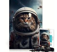 Rompecabezas de Gato Astronauta Noruego, 1000 Piezas, Juguete para desarrollar la Mente, Juego Relajante, Pieza de colección de Arte de Corte preciso (50x75cm)