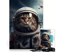 Rompecabezas de Gato Astronauta Noruego de 1000 Piezas para Adolescentes, Juguete de Habilidad, Tiempo Tranquilo, Corte Exacto, Regalo increíble (38x52cm)