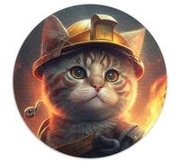 Rompecabezas de Gato Bombero para Adultos, 1000 Piezas, desafiante Rompecabezas, Actividad Familiar, decoración del hogar, Regalo navideño, 67,5 x 67,5 cm