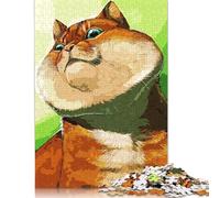 Rompecabezas de Gato con expresión de Meme, Tablero Rectangular de cartón 100% Reciclado, Día del Niño, 1000 Piezas (26 x 38 cm)