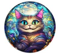 Rompecabezas de Gato con vitrales para Adultos, 1000 Piezas, Ideal para Regalar en Familia, Ideal para Fiestas y Actividades Familiares 67,5 x 67,5 cm