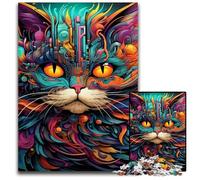 Rompecabezas de Gato de 1000 Piezas para Adultos, decoración del hogar, Juego de ingenio, 50x75cm/19,68x29,52 Pulgadas.