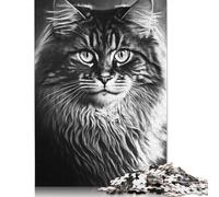 Rompecabezas de Gato de Cara Negra, Divertido Rompecabezas de cartón Premium para niños o niñas, 1000 Piezas (26 x 38 cm)