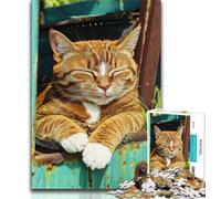 Rompecabezas de Gato de Granja de 1000 Piezas para Adolescentes, Juego de Preguntas y respuestas, decoración de Pared, cumpleaños y Navidad, 38x26cm