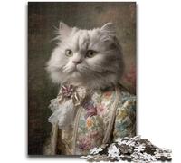 Rompecabezas de Gato de una Familia aristocrática para Adolescentes, 1000 Piezas, Juego Familiar para aliviar el estrés, desafío difícil, Gran Regalo y Juguete (50x75cm)