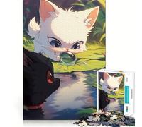 Rompecabezas de Gato Enojado Jugando con Burbujas,1000 Piezas,Juego de concentración Mental,Corte de precisión,Bordes Suaves,Juego para Construir Conexiones significativas (38x26cm)