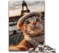 Rompecabezas de Gato haciéndose selfis para Adultos, 1000 Piezas, Ideal para Pasar el rato en casa, con póster y Hoja de Trivia a Juego (50x75cm)
