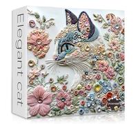 Rompecabezas de Gato Imposible para Adultos, 1000 Piezas, Rompecabezas de Flores de Gatito PICKFORU Arte único, Rompecabezas Floral Colorido y desafiante