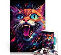 Rompecabezas de gato Maine Coon para adultos y niños, 2000 piezas, 27.56 x 39.37 pulgadas, rompecabezas de tarjetas grises para adolescentes y niños, juegos educativos para adultos y niños