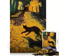 Rompecabezas de Gato Negro en un callejón para Adultos, 1000 Piezas Desarrolla la lógica Actividad Relajante Ensamblaje preciso Regalo Ideal para Las Fiestas (38x26cm)