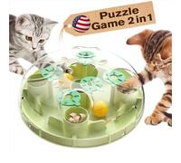 Rompecabezas de gato para interiores para gatos para pérdida de peso, juguetes interactivos para gatitos, alimentador lento, rompecabezas de alimentos, dispensador de alimentación, bolas de