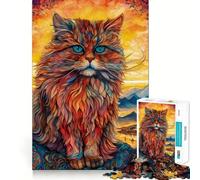 Rompecabezas de Gato Persa de 1000 Piezas para Adultos Regalo Ideal para desarrollar la lógica Juguete para Disfrutar de un Corte preciso y un diseño Elegante (38x52cm)