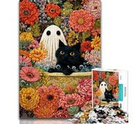 Rompecabezas de Gato y Alma para Adultos, 1000 Piezas, Ayuda a ejercitar el Cerebro, Juguetes adictivos para Cultivar la Paciencia, interacción Entre Padres e Hijos, 50x75cm