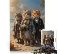 Rompecabezas de Gatos aristócratas Reales de 1000 Piezas para Adolescentes Juguete para desarrollar la lógica y la Capacidad de relajación Bordes Suaves Regalo de Primera Calidad (50x75cm)