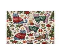 Rompecabezas de gatos británicos de pelo corto para adultos, 300 piezas, rompecabezas de acebo de árbol festivo, decoraciones de Navidad para regalo de fiesta de entretenimiento familiar