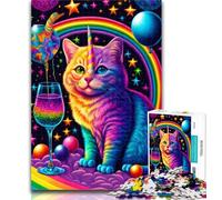 Rompecabezas de Gatos Coloridos para Adolescentes, 1000 Piezas, para Adultos y Adolescentes, Entrena tu Cerebro y Tus Manos, Regalo de cumpleaños, 50x75cm