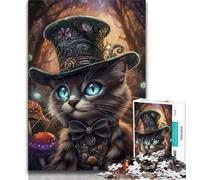 Rompecabezas de Gatos de 1000 Piezas para Adolescentes Ayuda a ejercitar el Cerebro Juguetes adictivos para Cultivar la Paciencia Un Gran Regalo (75x50cm)