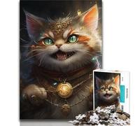 Rompecabezas de Gatos de fantasía para Adolescentes 1000 Piezas, Ayuda a ejercitar el Cerebro, Juguetes adictivos para Cultivar la Paciencia, una Obra de Arte de 38x26cm