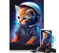 Rompecabezas de Gatos del Espacio Exterior para Adolescentes, 1000 Piezas, para estimular la Memoria, Actividad en casa, patrón de Montaje, 38x52cm