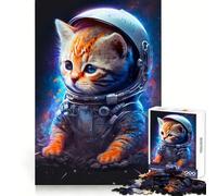 Rompecabezas de Gatos del Espacio Exterior para Adolescentes, 1000 Piezas, para estimular la Memoria, Actividad en casa, patrón de Montaje, 38x52cm