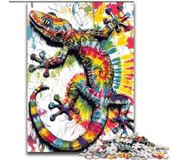 Rompecabezas de geco de Acuarela para Adultos, 1000 Piezas, para armar Patrones, Actividades Divertidas en casa, Regalo de cumpleaños, Regalo de Viaje (26x38cm)