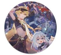 Rompecabezas de Genshin Impact de 1000 Piezas para Adultos, Rompecabezas Redondo de 1000 Piezas, Rompecabezas de Alta dificultad para Adolescentes, 67,5 x 67,5 cm