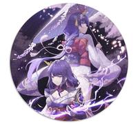Rompecabezas de Genshin Impact Raiden Shogun para Adultos, 1000 Piezas, Redondo, para Principiantes, Ideal para cumpleaños y Regalos navideños, 67,5 x 67,5 cm
