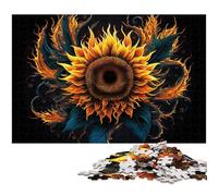 Rompecabezas de Girasol cósmico de 1000 Piezas para Adultos, Ideal para reuniones Familiares, cumpleaños y festividades, 50x75cm/19,68x29,52 Pulgadas.