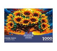 Rompecabezas de Girasoles para Adultos, 1000 Piezas, difícil, difícil, Ideal para Regalar, Juego Educativo de descompresión (38 x 26 cm, 1000 Piezas)