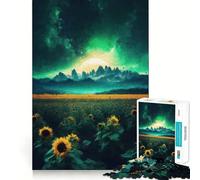 Rompecabezas de Girasoles para Adultos, 1000 Piezas Refuerza la Memoria Diversión Relajante Bordes de Calidad Un Regalo Encantador 38x26cm