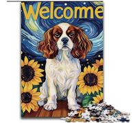 Rompecabezas de Girasoles y Beagles de 1000 Piezas para Adultos, Juegos educativos, decoración del hogar, Regalo de cumpleaños, Arte Mural 26x38cm