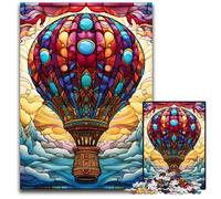 Rompecabezas de Globo aerostático de Arte Colorido de 1000 Piezas para Adultos, Rompecabezas reuniones Familiares, cumpleaños y festividades, 50x75cm/19,68x29,52 Pulgadas