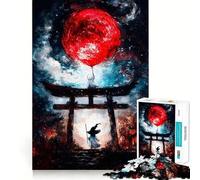 Rompecabezas de Globo Luna Roja de 1000 Piezas para Adolescentes Juguete para desarrollar la lógica Divertido y Relajante Corte preciso Regalo artístico (38x52cm)