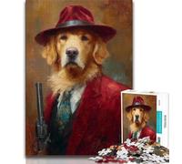 Rompecabezas de Golden Retriever Asesino para adolescentesRompecabezas de 1000 Piezas, desafiante, Divertido y divertidoDecoración hogar50x75cm