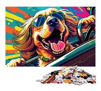 Rompecabezas de Golden Retriever para Adultos, 1000 Piezas, Familiares y Amigos, a Partir de 14 años, 50x75cm/19,68x29,52 Pulgadas.