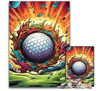 Rompecabezas de Golf Colorido de 1000 Piezas para Adultos, desafiante Rompecabezas, Juego para Adultos, Actividad interactiva Familiar, 26x38cm/10,23x14,96 Pulgadas