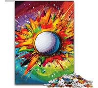 Rompecabezas de Golf Colorido de 1000 Piezas para Adultos, tamaño 50x75cm, Ideal para diversión Familiar, relajación y Regalos navideños.