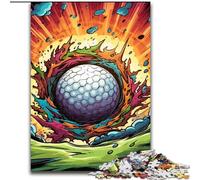 Rompecabezas de Golf Colorido de 1000 Piezas, Rompecabezas de Madera para Adultos, Juego Interactivo Familiar, decoración del hogar, Regalo de desafío Mental, 50x75cm