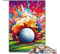 Rompecabezas de Golf de Madera para Adultos, 1000 Piezas, para interacción Familiar y desafío Mental (tamaño 50x75cm)