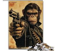 Rompecabezas de Gorila de 1000 Piezas para Adolescentes Un desafío difícil de completar, Pero un Regalo de cumpleaños Divertido y Divertido Arte Mural (50x75cm)