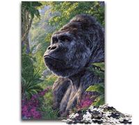 Rompecabezas de Gorila de la Selva para Adultos, 1000 Piezas, desafiante, Divertido y Divertido Decoración hogar (50x75cm)