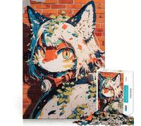 Rompecabezas de Grafiti de Chica Anime de 1000 Piezas Juego de Habilidad Mental Ajuste Estable Sin Piezas Que se muevan Pasatiempo Divertido para Fines de Semana Largos (38x52cm)